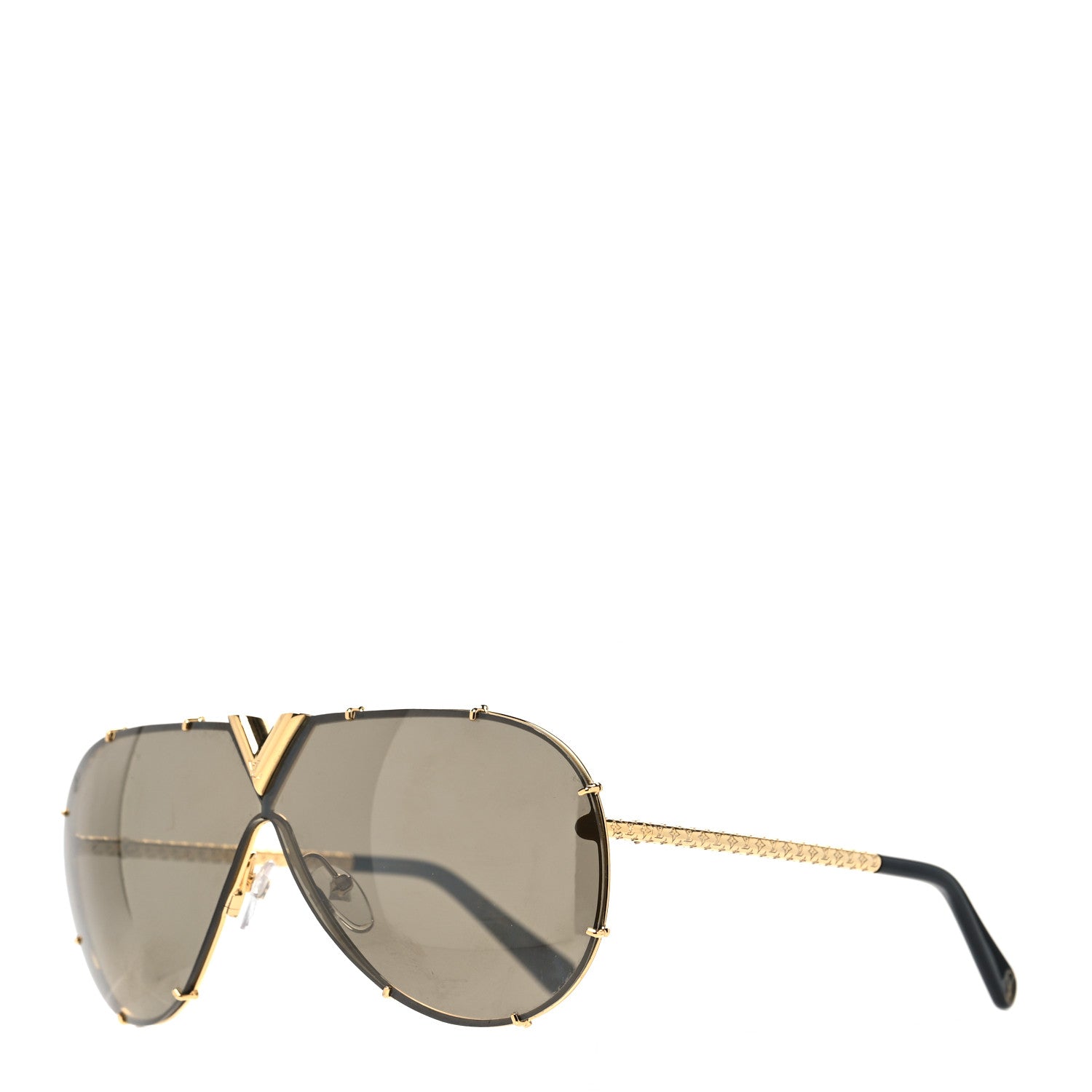 Louis Vuitton Metal LV Drive Sunglasses Z0897W Black Gold 1 of 7