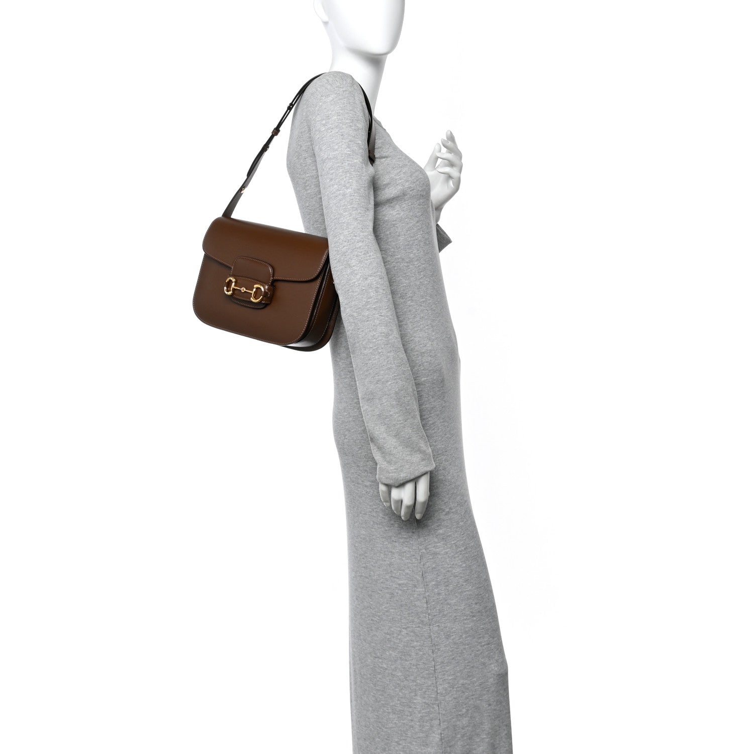 Gucci Azalea Calfskin Horsebit 1955 Shoulder Bag Brown Sugar 2 of 10