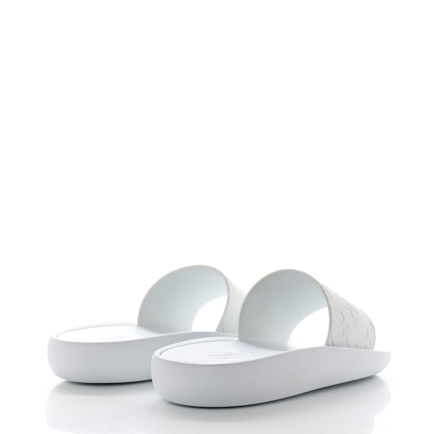 Louis Vuitton Rubber Monogram Embossed Sunbath Flat Mule 40 White 4 of 8