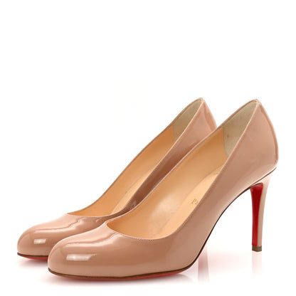 Christian Louboutin Patent Simple 85 Pumps 37 Nude 4 of 9