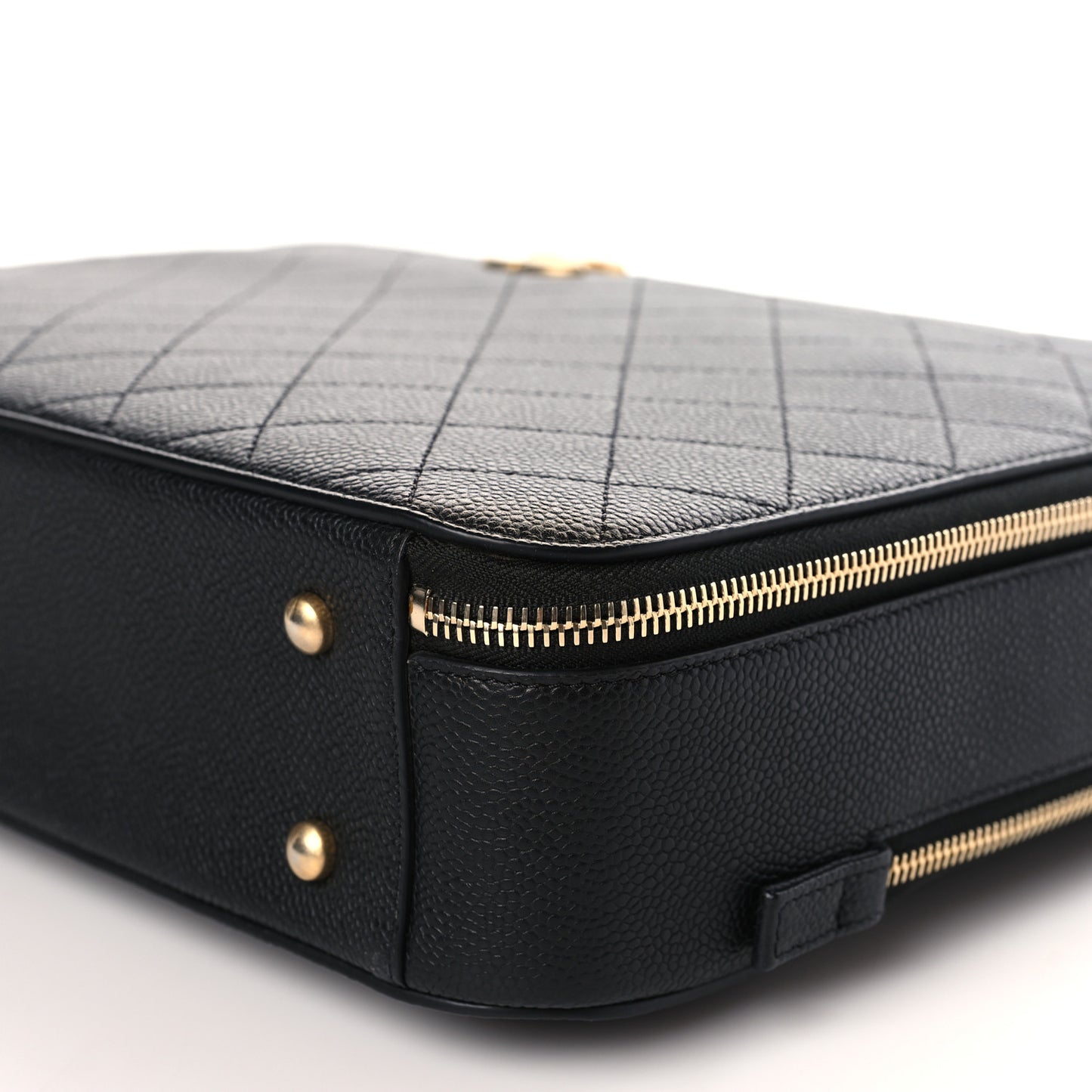 Caviar Quilted Large Business Briefcase Bag Black