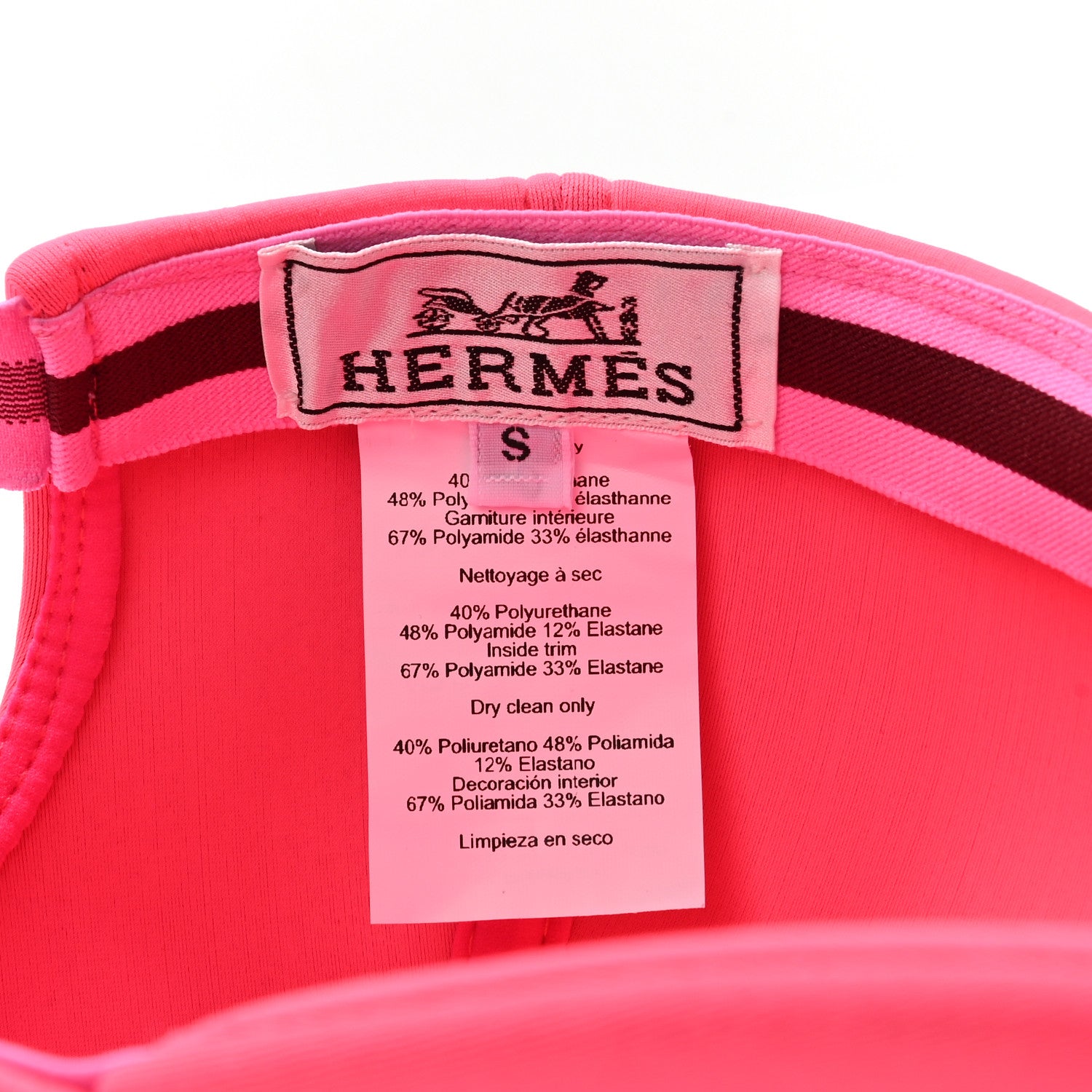 Hermes Neoprene Atlantic Cap S Rose Fluo 8 of 8