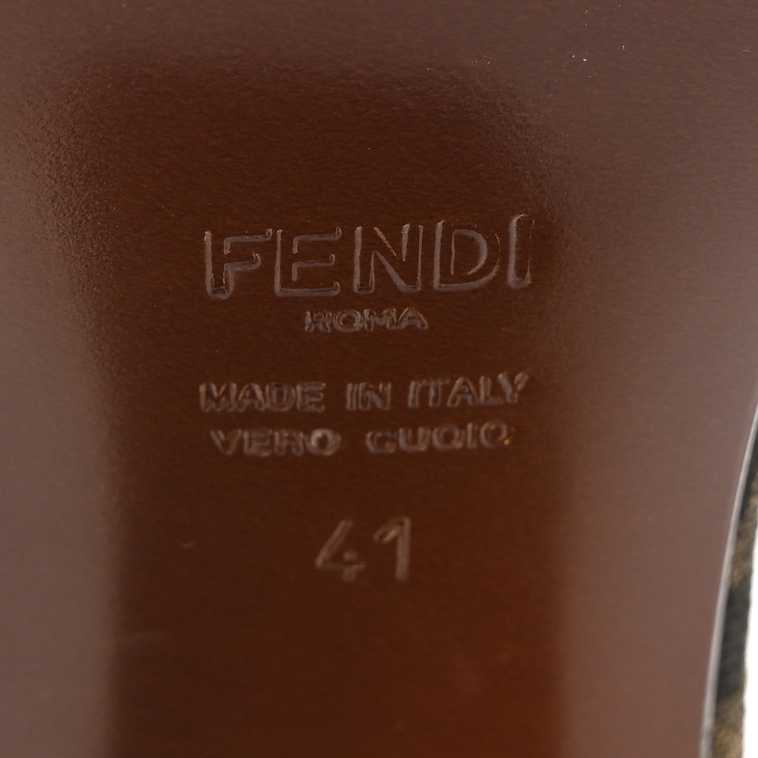 Fendi Fabric Jacquard FF Delfina Sandals 41 Tobacco Moro 11 of 13