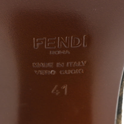 Fendi Fabric Jacquard FF Delfina Sandals 41 Tobacco Moro 11 of 13