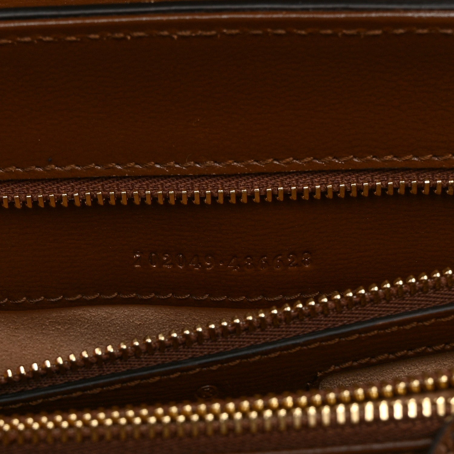 Gucci GG Supreme Monogram Calfskin Medium Horsebit 1955 Top Handle Bag Beige Ebony Brown Sugar 7 of 11