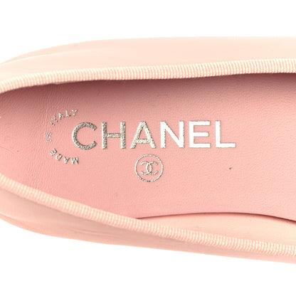 Chanel Lambskin Cap Toe CC Ballerina Flats 40.5 Light Pink CHANEL Lambskin Cap Toe CC Ballerina Flats 40.5 Light Pink Dark Pink 9 of 9