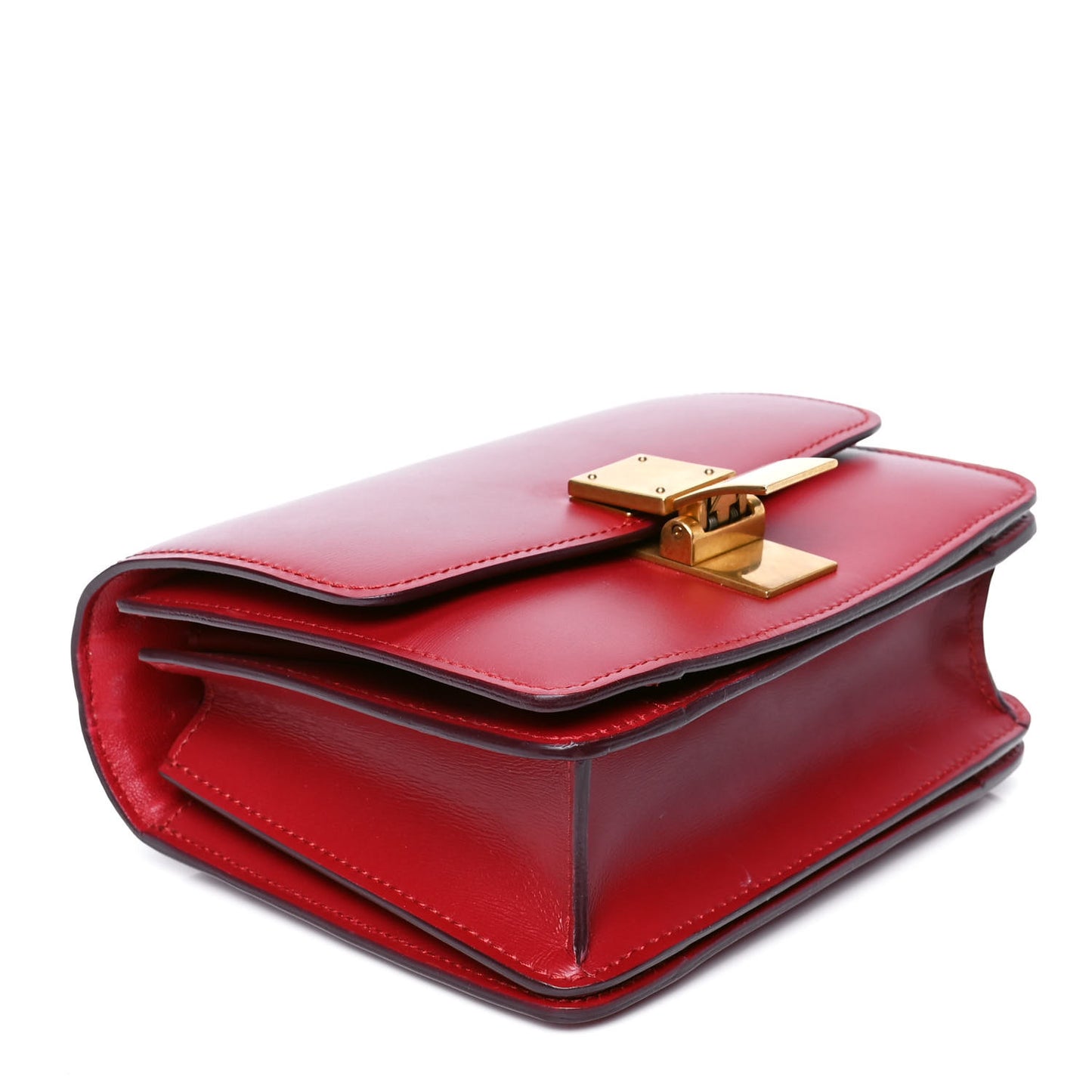 Box Calfskin Small Classic Box Flap Bag Red
