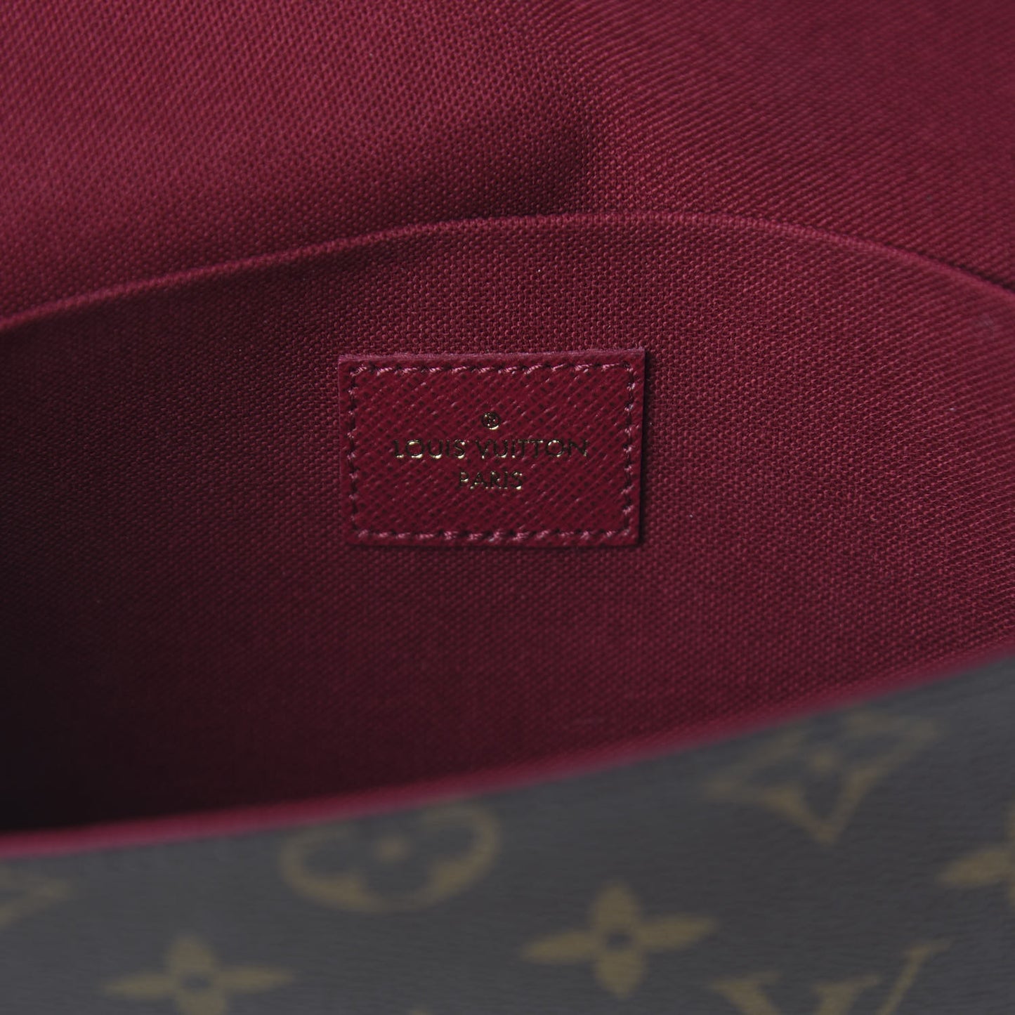 Monogram Pochette Felicie Chain Wallet Fuchsia