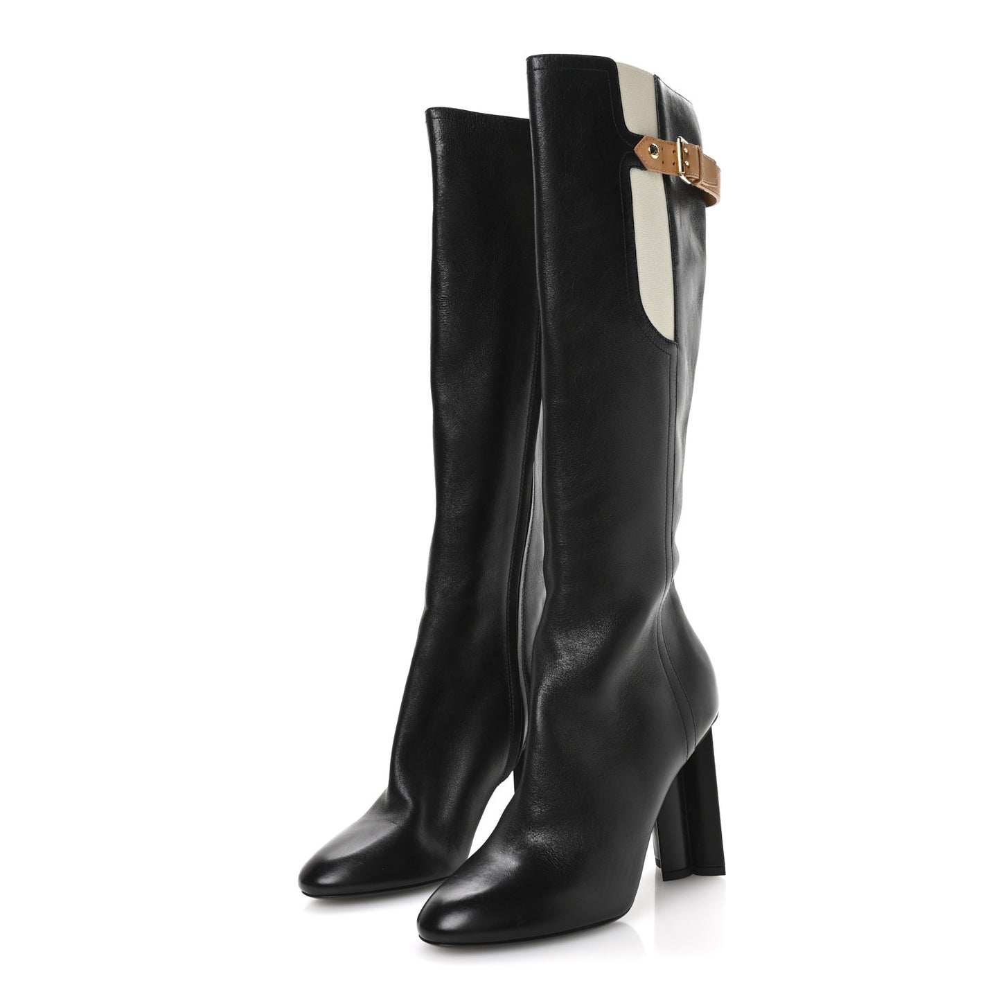 Calfskin Silhouette High Boots 40 Black