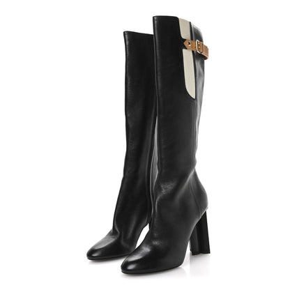 Louis Vuitton Calfskin Silhouette High Boots 40 Black 4 of 10