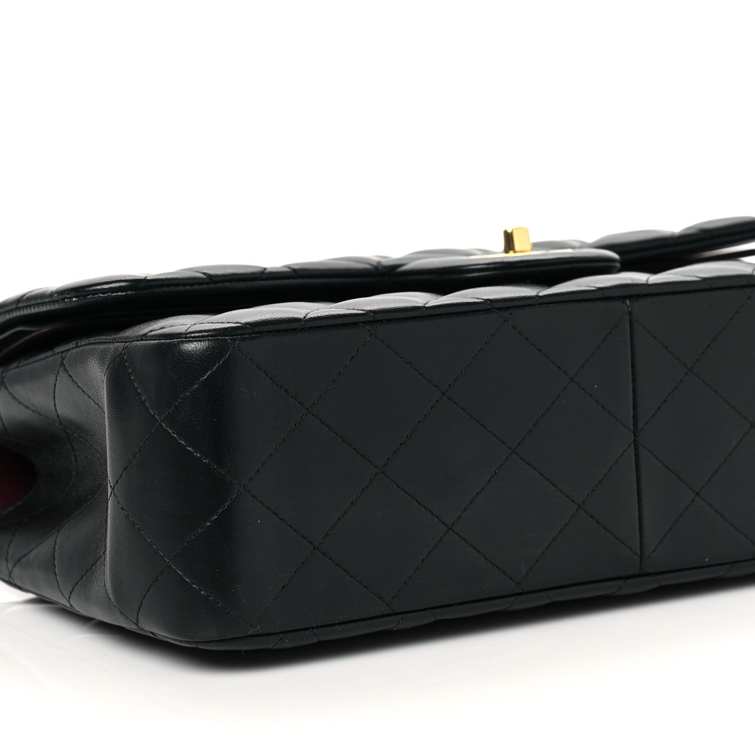 Chanel Lambskin Quilted Jumbo Double Flap Black 7 of 8
