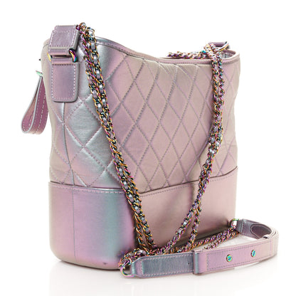 Chanel Iridescent Lambskin Calfskin Quilted Medium Gabrielle Hobo Light Purple 3 of 10