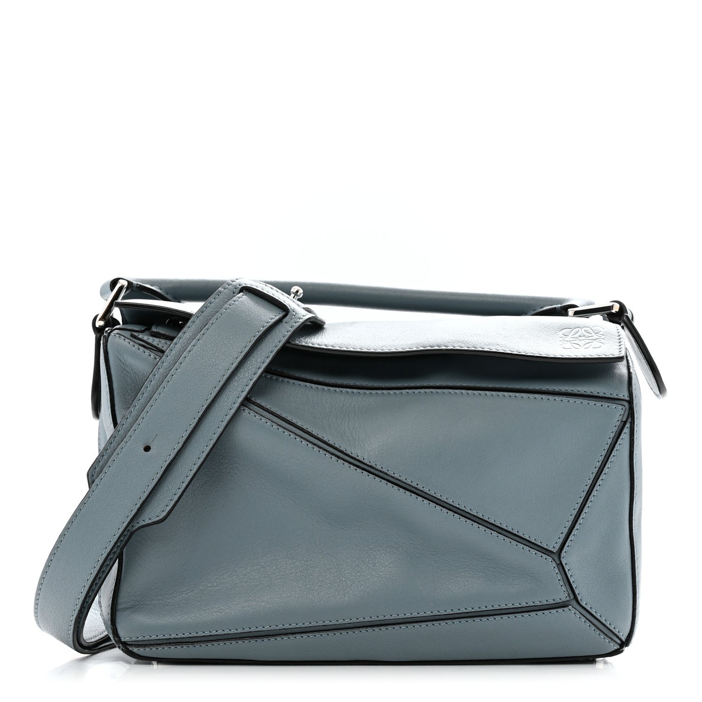 Calfskin Small Puzzle Bag Stone Blue