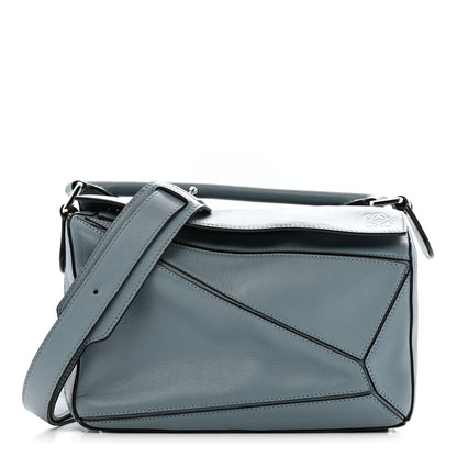 Loewe Calfskin Small Puzzle Bag Stone Blue 1 of 14