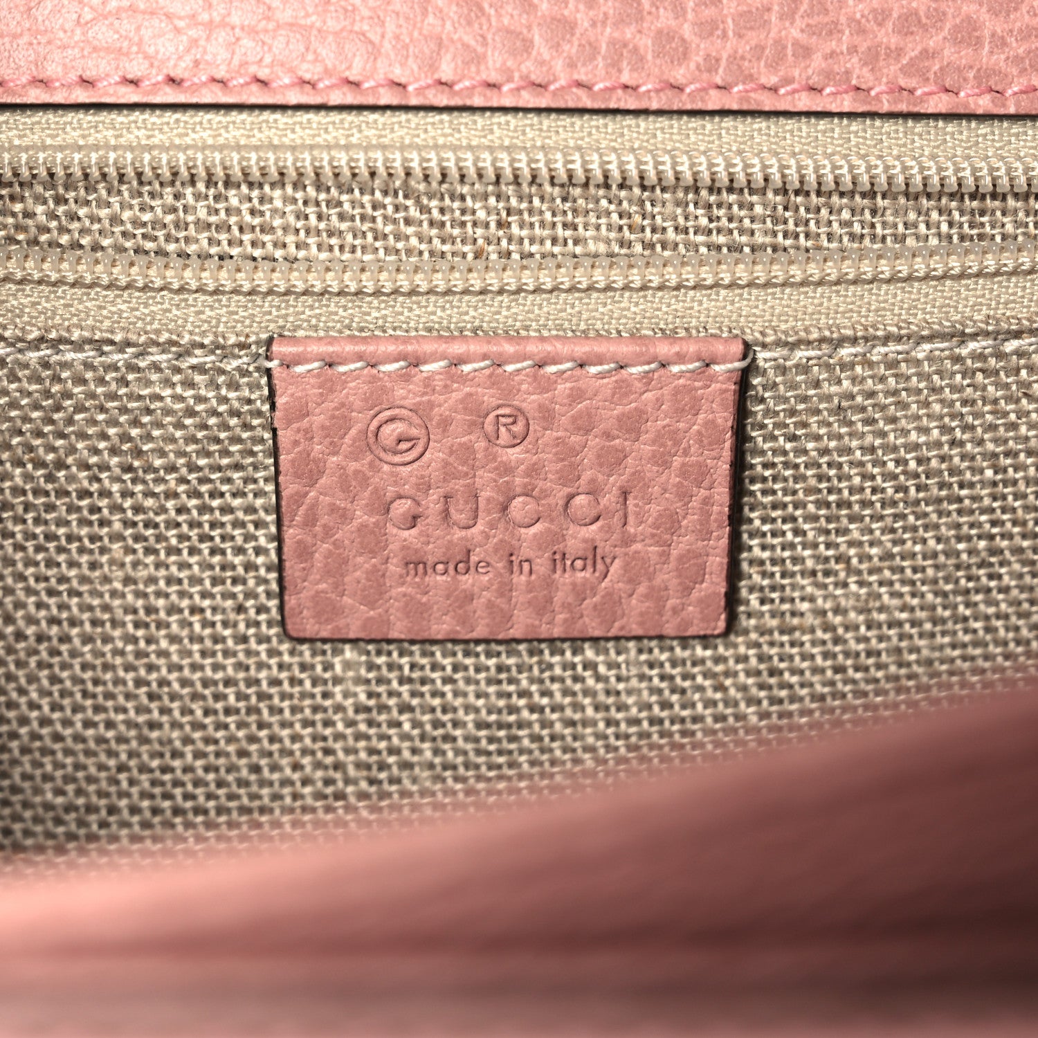 Gucci Dollar Calfskin Interlocking G Shoulder Bag Soft Pink 6 of 10