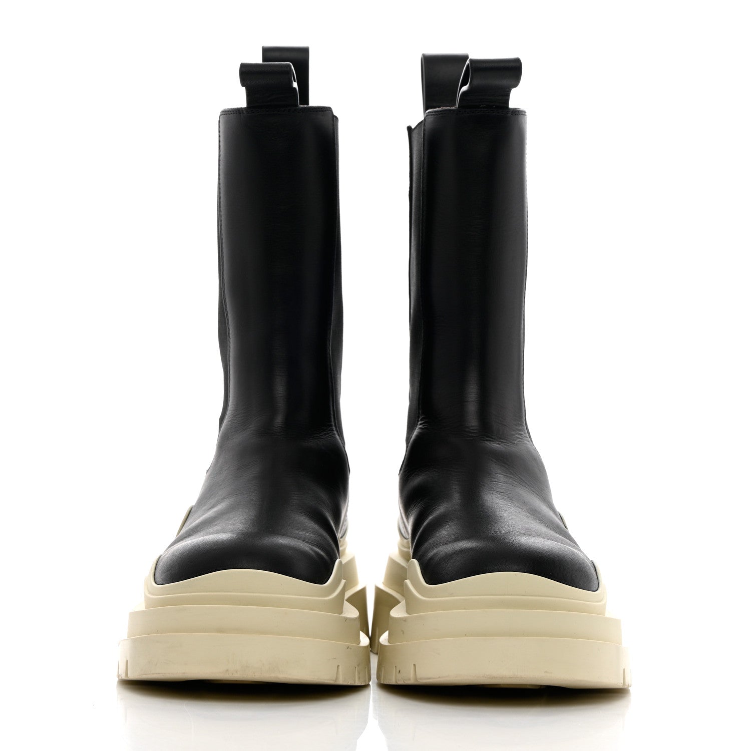 Bottega Veneta Calfskin The Tire Chelsea Boots 36 Black Sea Salt 2 of 18