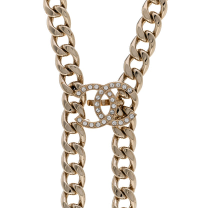 Chanel Metal Strass Pearl Lipstick Necklace Pink Gold 4 of 8