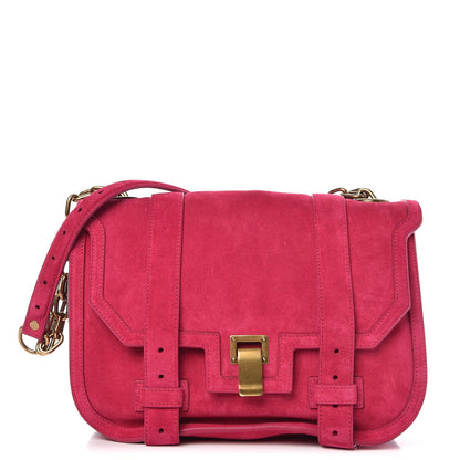Proenza Schouler Suede PS1 Mini Pouch Messenger Bag Chianti 1 of 16