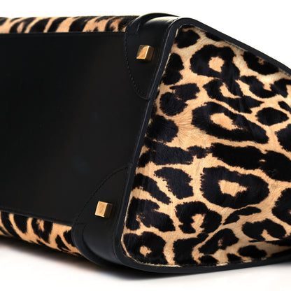 Celine Leopard Pony Hair Mini Luggage Brown 9 of 11