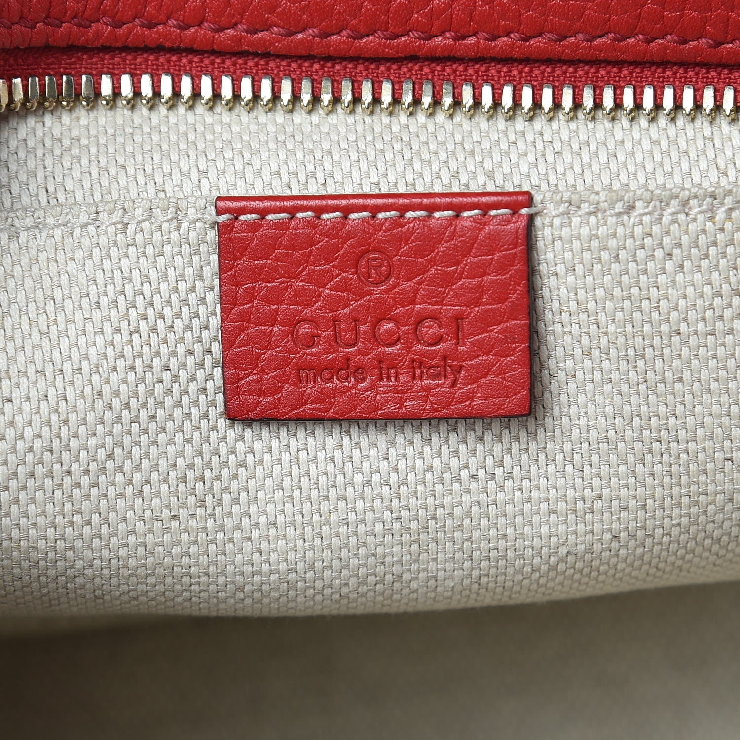Gucci Pebbled Calfskin Small Soho Disco Bag Tabasco Red 5 of 15
