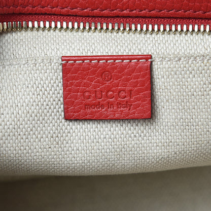 Gucci Pebbled Calfskin Small Soho Disco Bag Tabasco Red 5 of 15