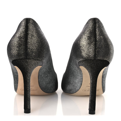 Jimmy Choo Metallic Velvet Romy 85 Pumps 39.5 Anthracite 6 of 12