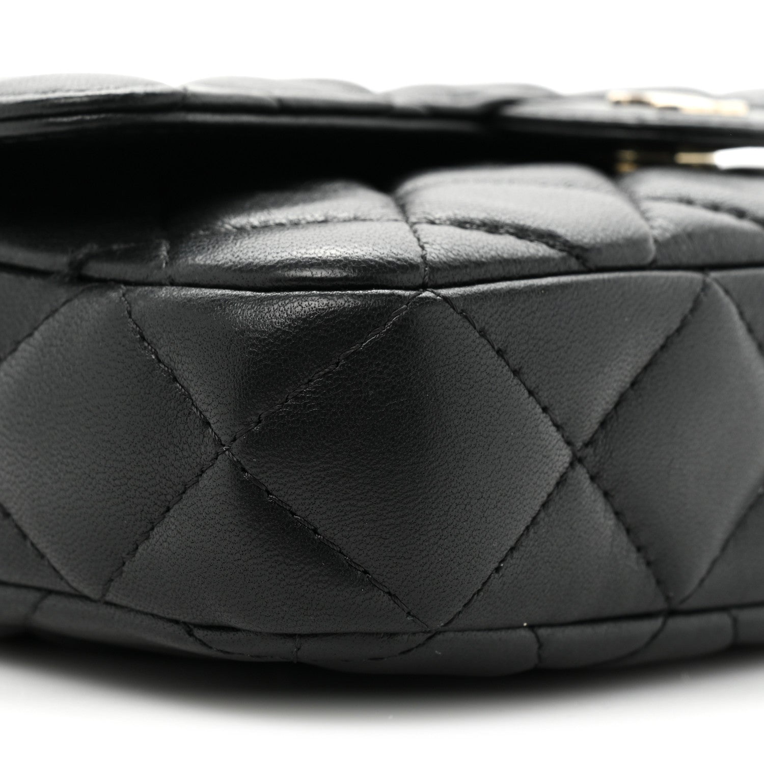 Chanel Lambskin Quilted Flap Phone Holder With Chain Black 11 of 11