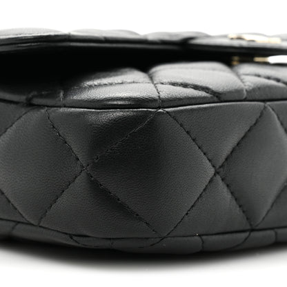 Chanel Lambskin Quilted Flap Phone Holder With Chain Black 11 of 11