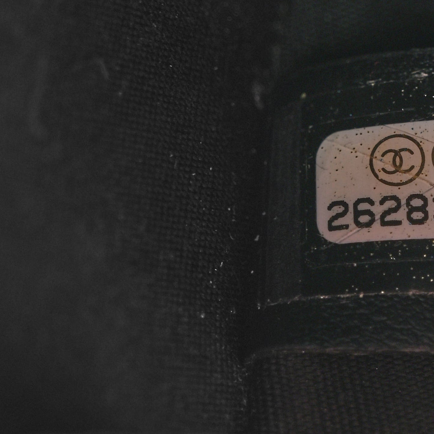 Lambskin Camellia Embossed Key Holder Case Black