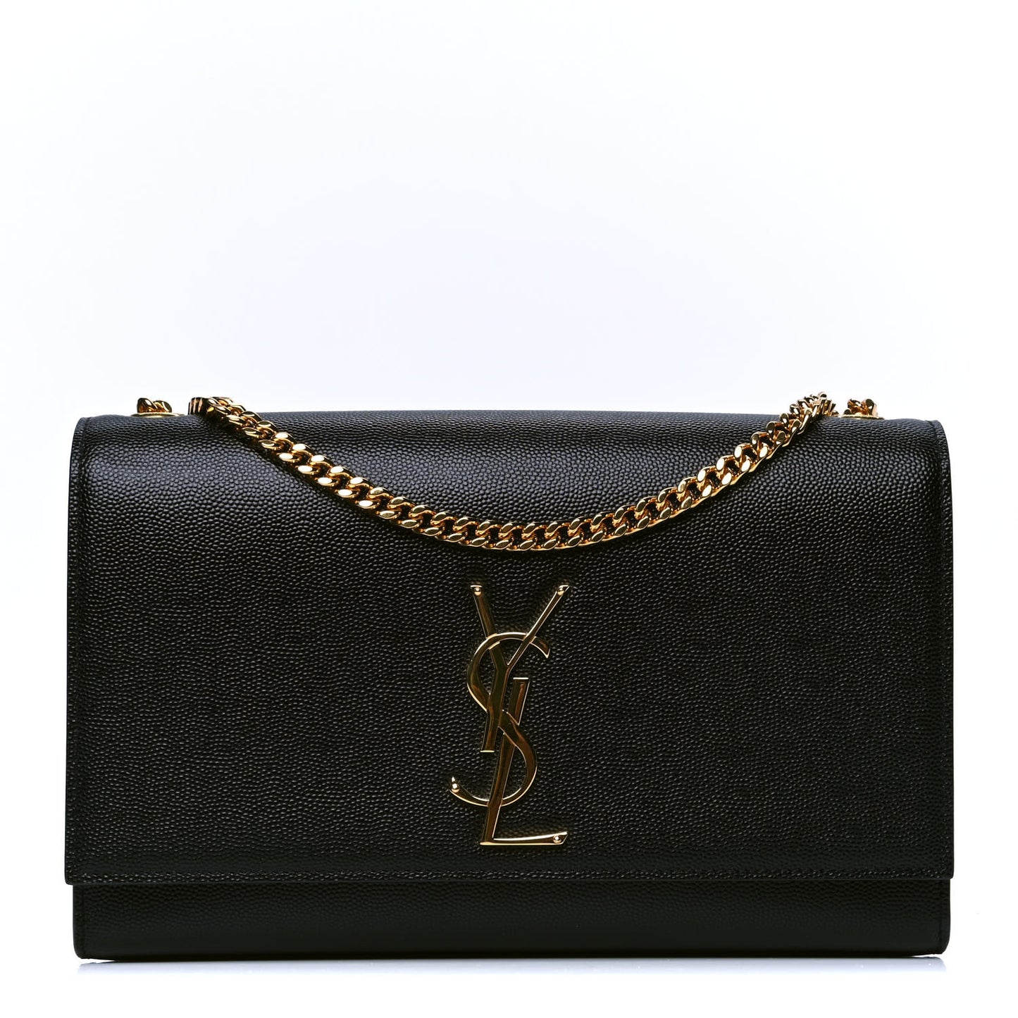 Grain De Poudre Medium Classic Monogram Kate Satchel Black