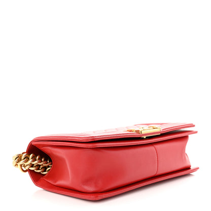 Chanel Lambskin Quilted Medium Boy Flap Red 4 of 12