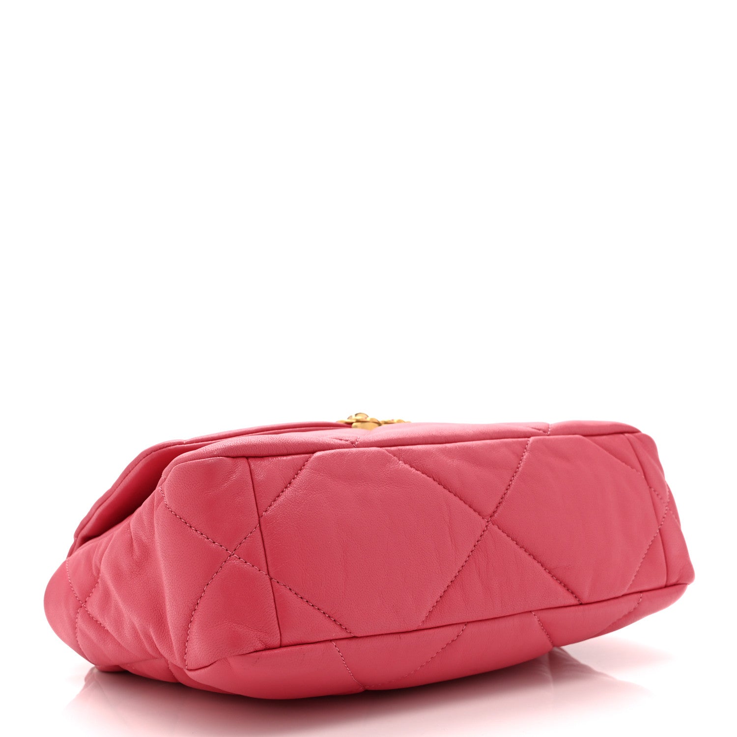 Chanel Goatskin Quilted Medium Chanel 19 Flap Dark Pink 4 of 10