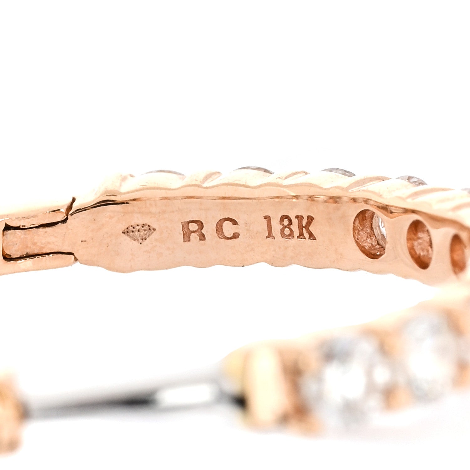 Roberto Coin 18K Rose Gold Diamond 2.96ctw Inside Outside Hoop Earrings 4 of 5