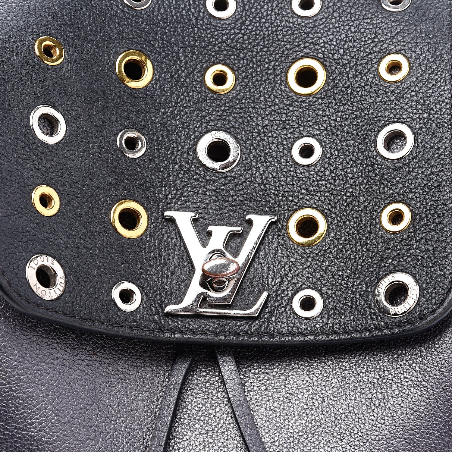 Louis Vuitton Calfskin Eyelet Lockme Backpack Black 16 of 16