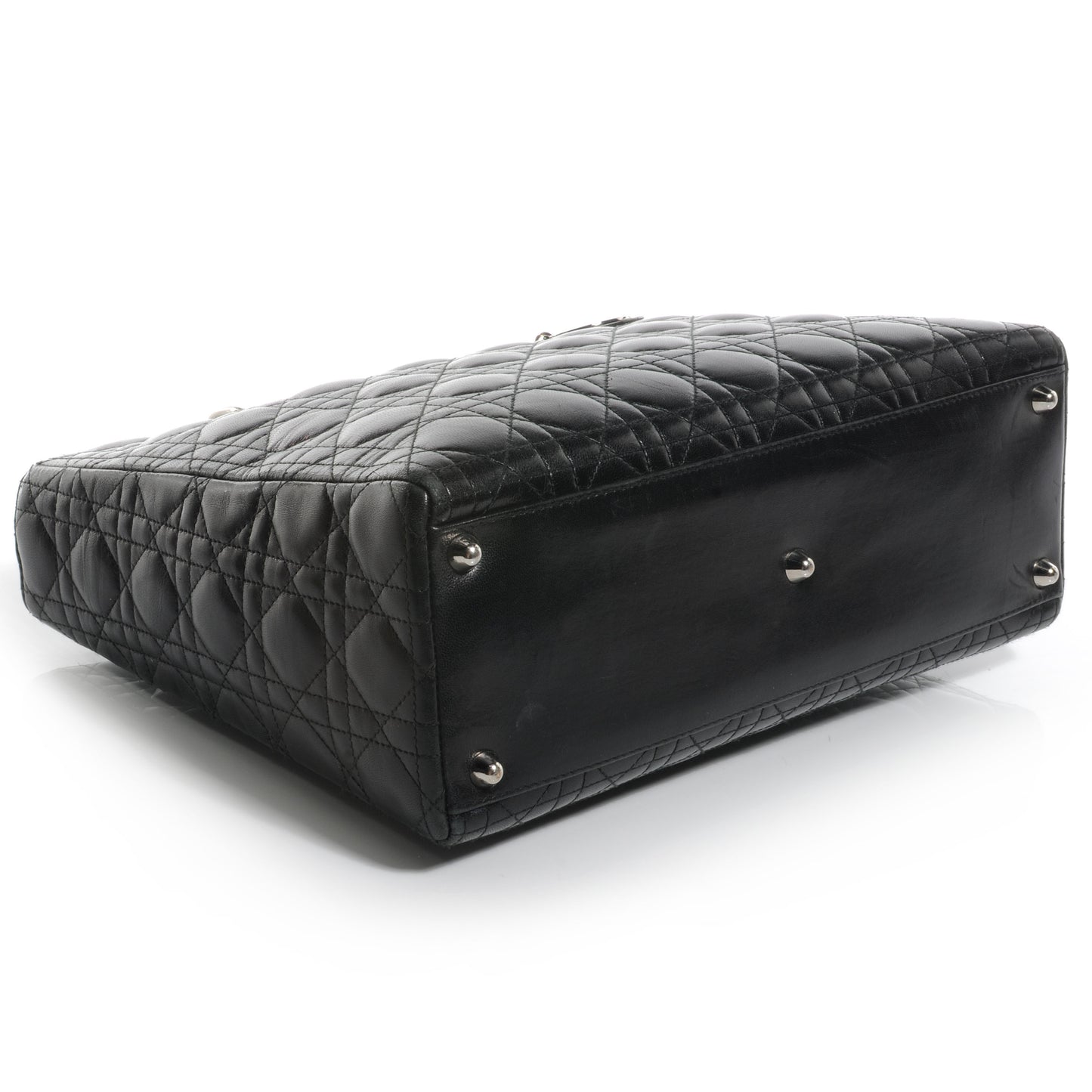 Lambskin Cannage Large Lady Dior Black