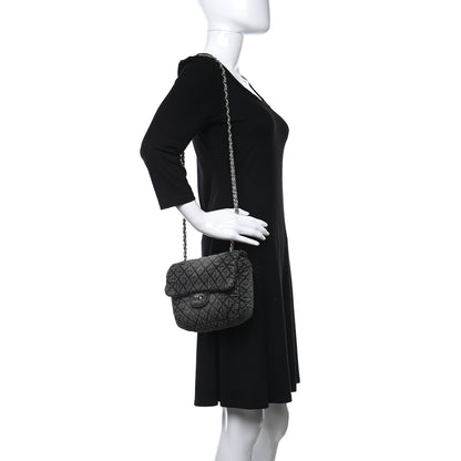 Chanel Washed Denim Quilted Small Denimpression Flap Grey Black 2 of 9