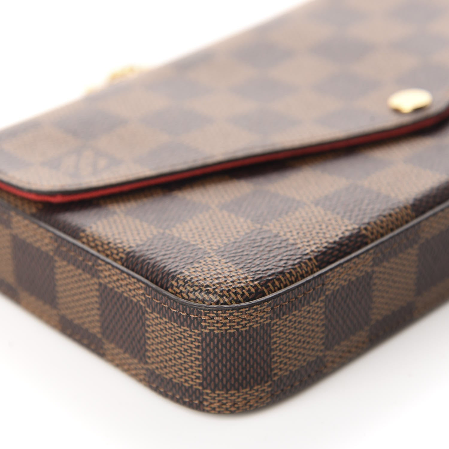 Louis Vuitton Damier Ebene Pochette Felicie Chain Wallet 6 of 11