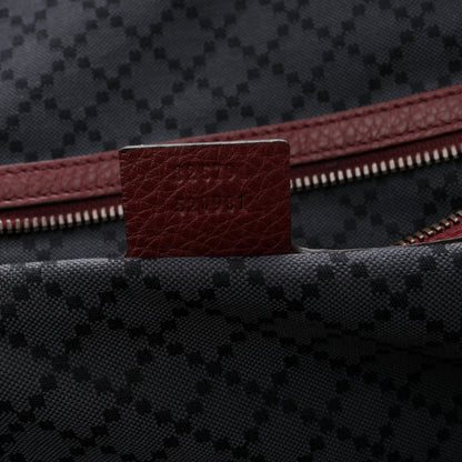 Gucci Grained Calfskin Duffle Bag Burgundy 12 of 27
