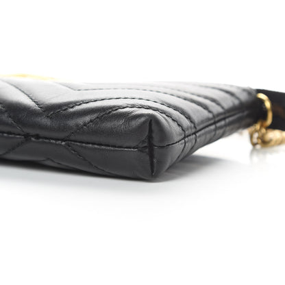 Gucci Calfskin Matelasse Mini GG Marmont Chain Bag Black 10 of 11