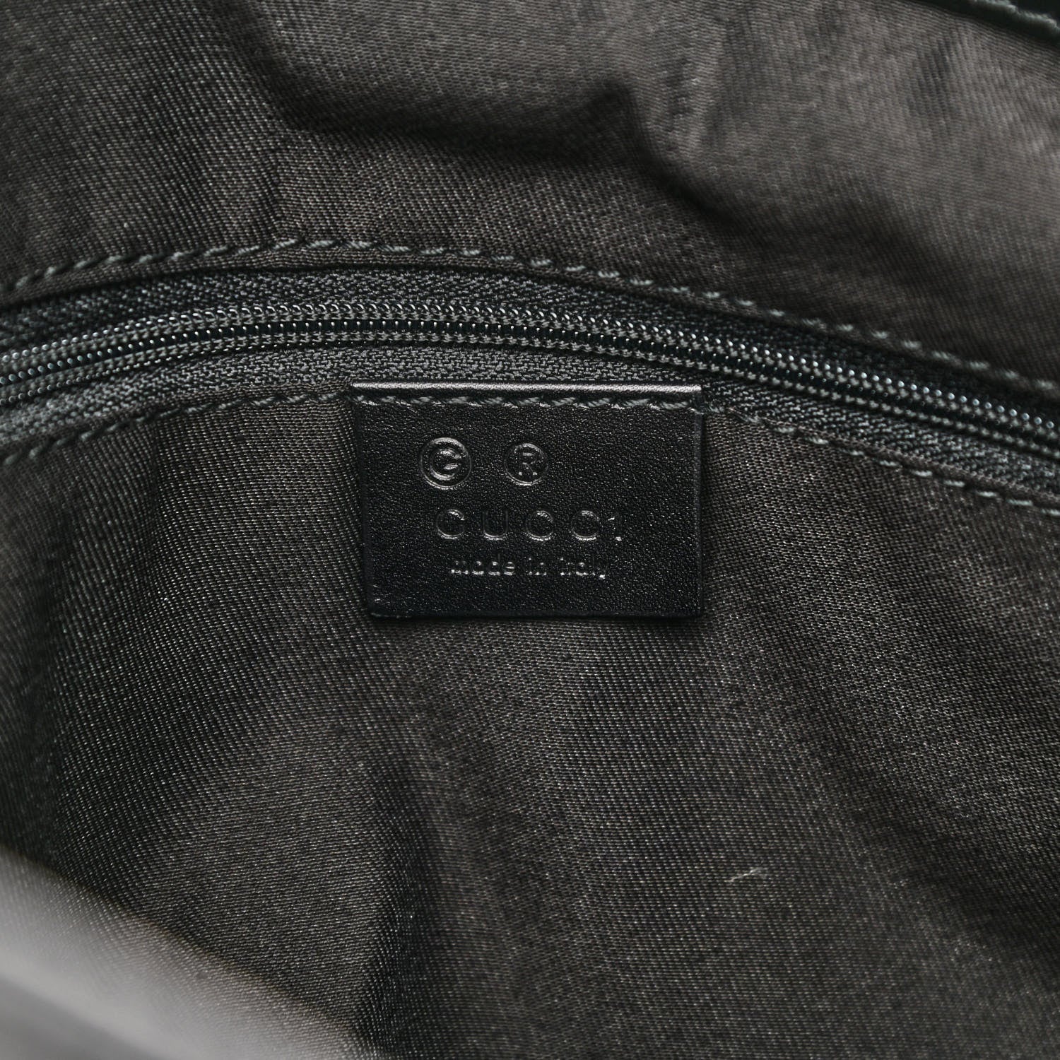 Gucci Denim Monogram Chain Bucket Tote Black 6 of 11