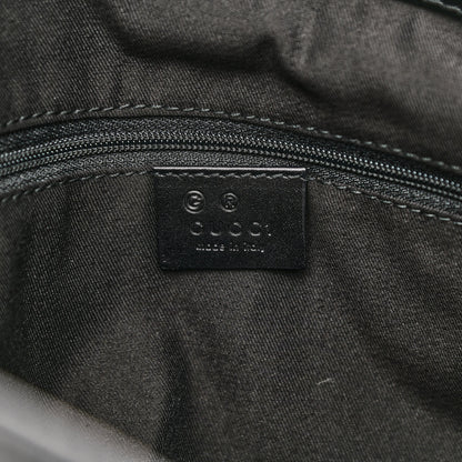 Gucci Denim Monogram Chain Bucket Tote Black 6 of 11