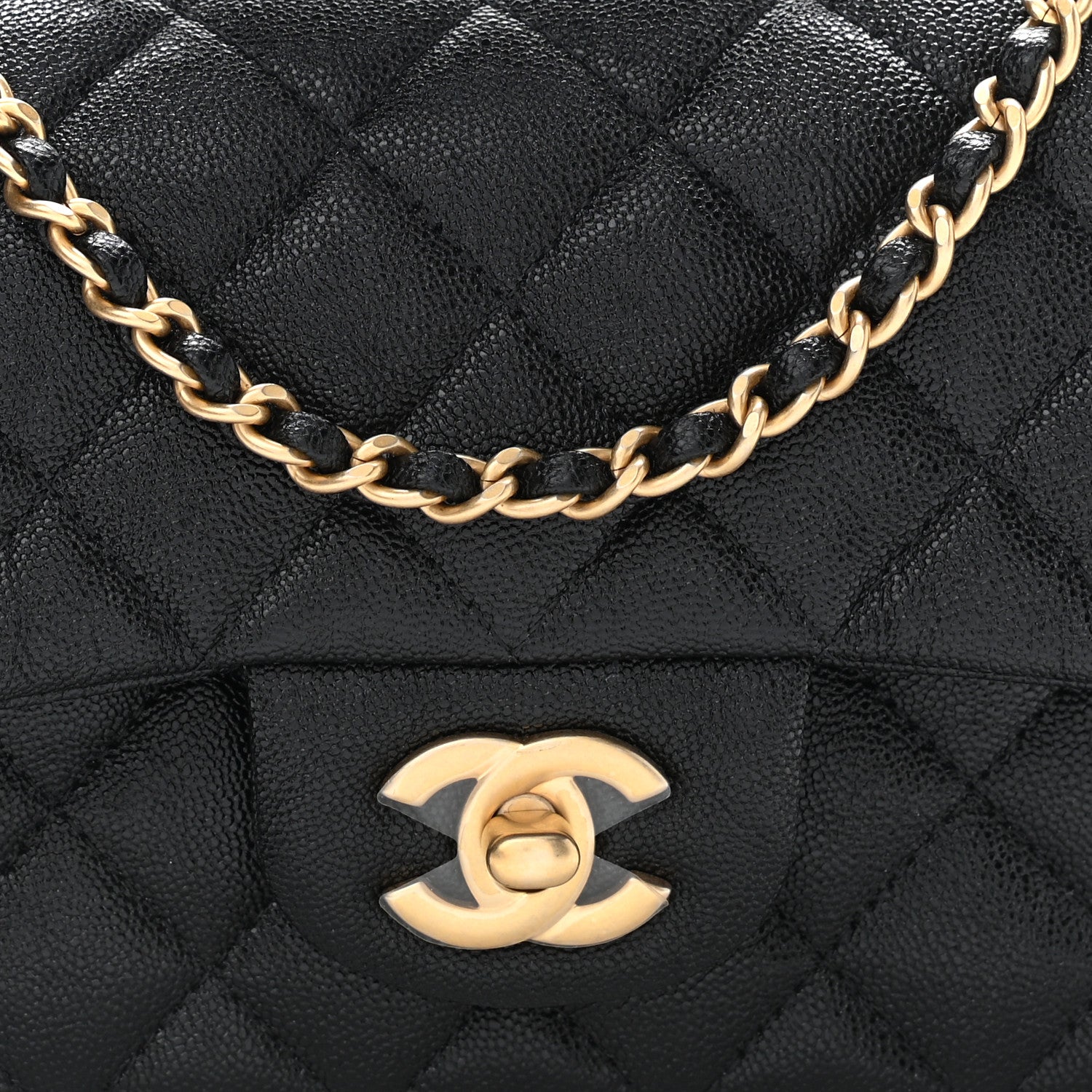 Chanel Caviar Quilted Mini Top Handle Rectangular Flap Black 8 of 11