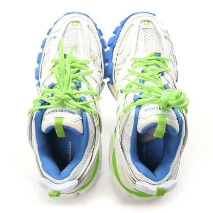 Balenciaga Mesh Nylon Mens Track Sneakers 42 White Green Blue 2 of 9