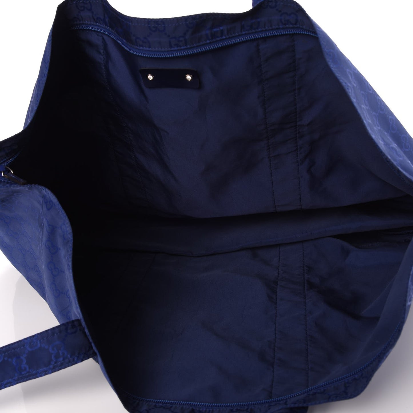Nylon Monogram Large Tote Blue