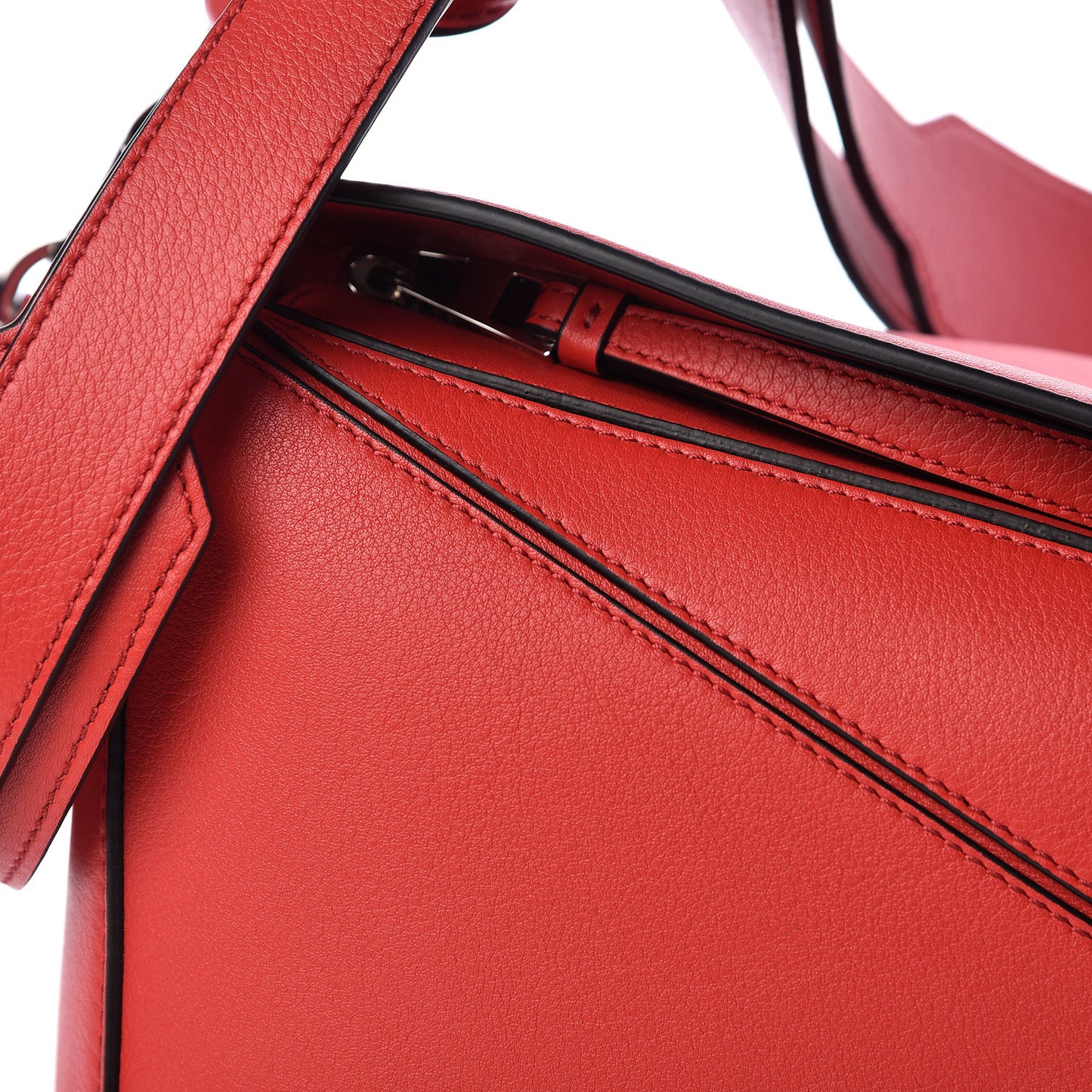Calfskin Medium Puzzle Bag Scarlet
