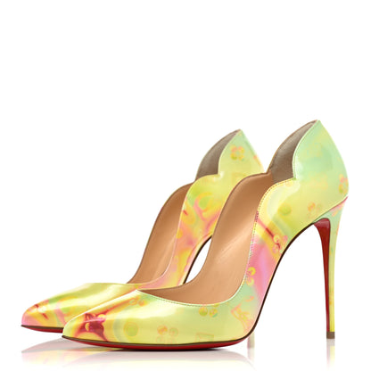 Christian Louboutin Patent Loubi Marble Hot Chick 100 Pumps 39 Multicolor 3 of 9