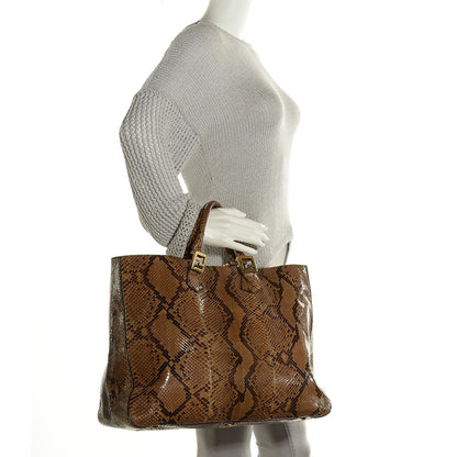Fendi Python Twins Tote Natural 2 of 10