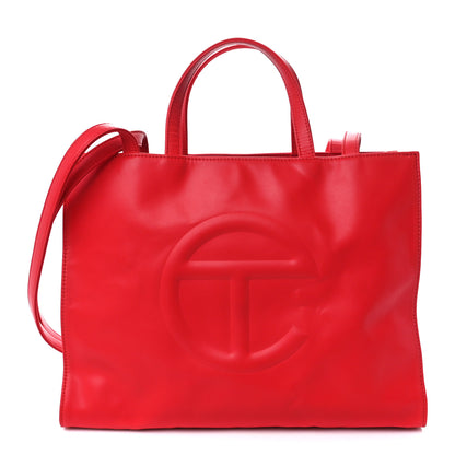 Telfar Vegan Leather Medium Shopping Bag Red 1 of 15