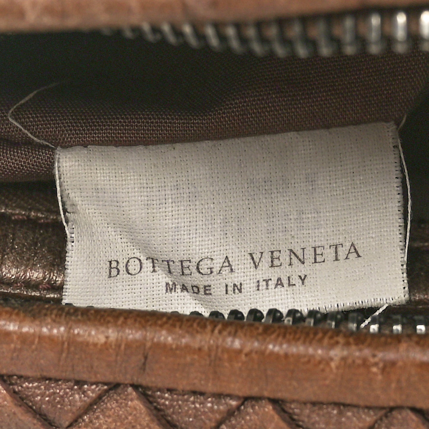 Metallic Nappa Intrecciato Medium Veneta Hobo Copper