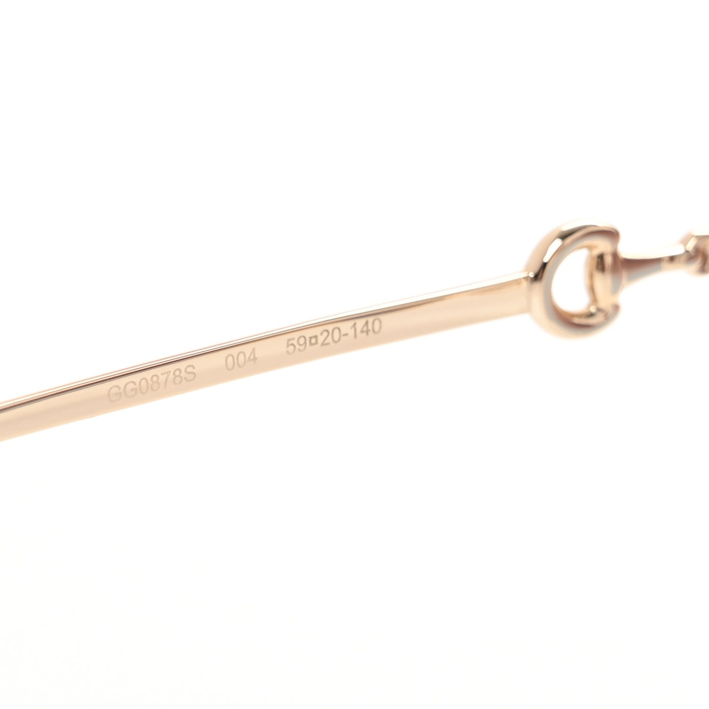 Metal Round Frame Horsebit Sunglasses GG0878S Gold